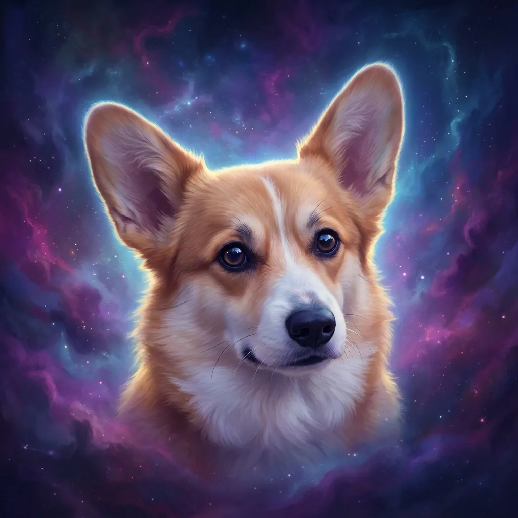 Cosmic pet portrait