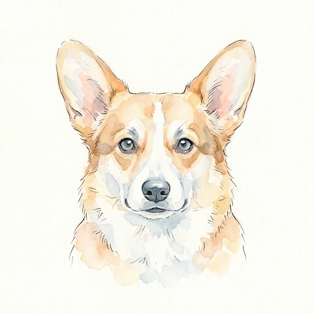 Watercolor pet portrait